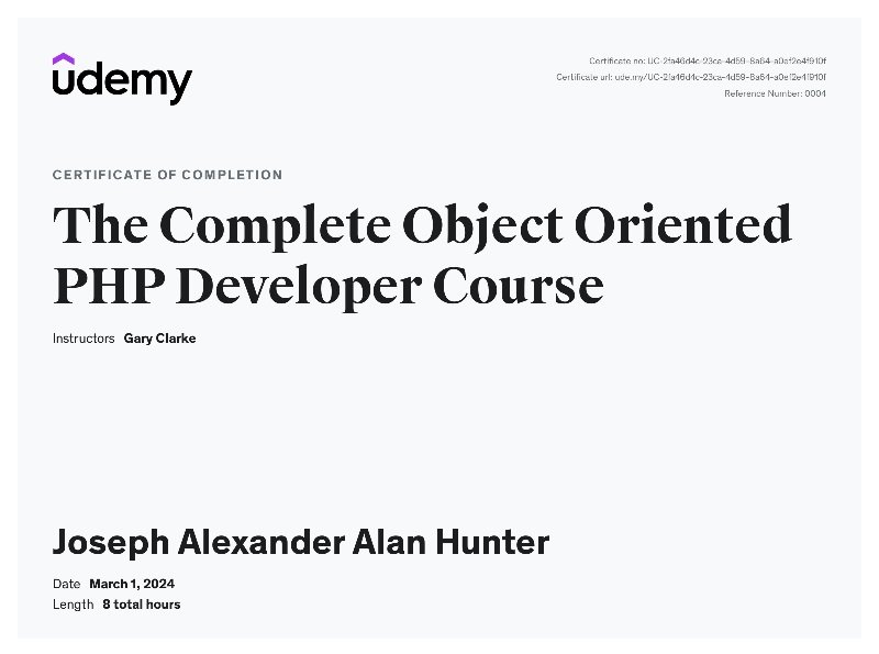 Complete Object Oriented PHP